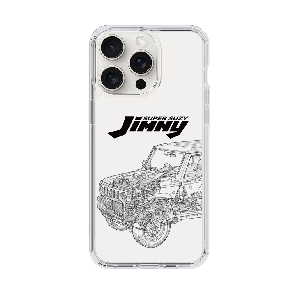 Jimny SUPER SUZY - Jimny Line drawing - White